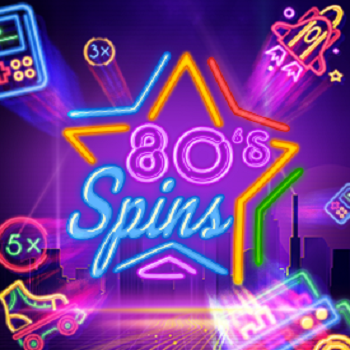 80s Spins logo - Maxwin Gaming