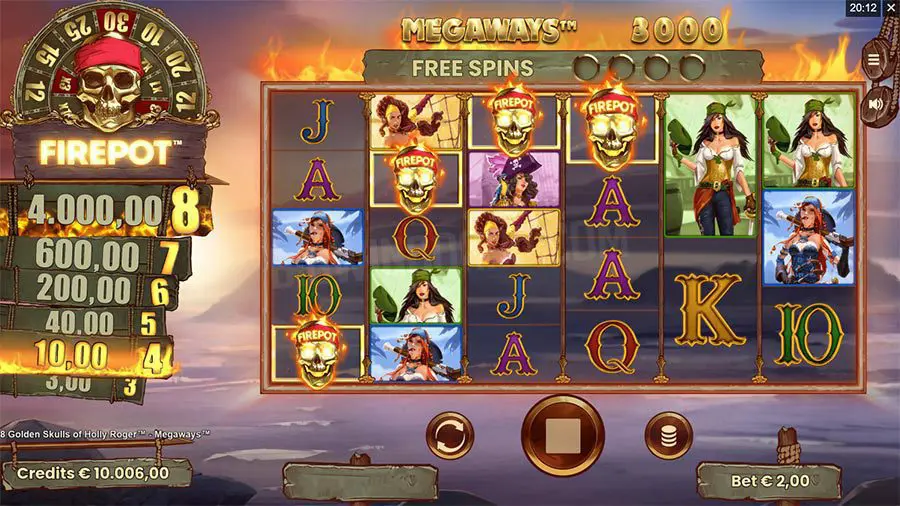 pokies megawin 8 Golden Skulls of Holly Roger