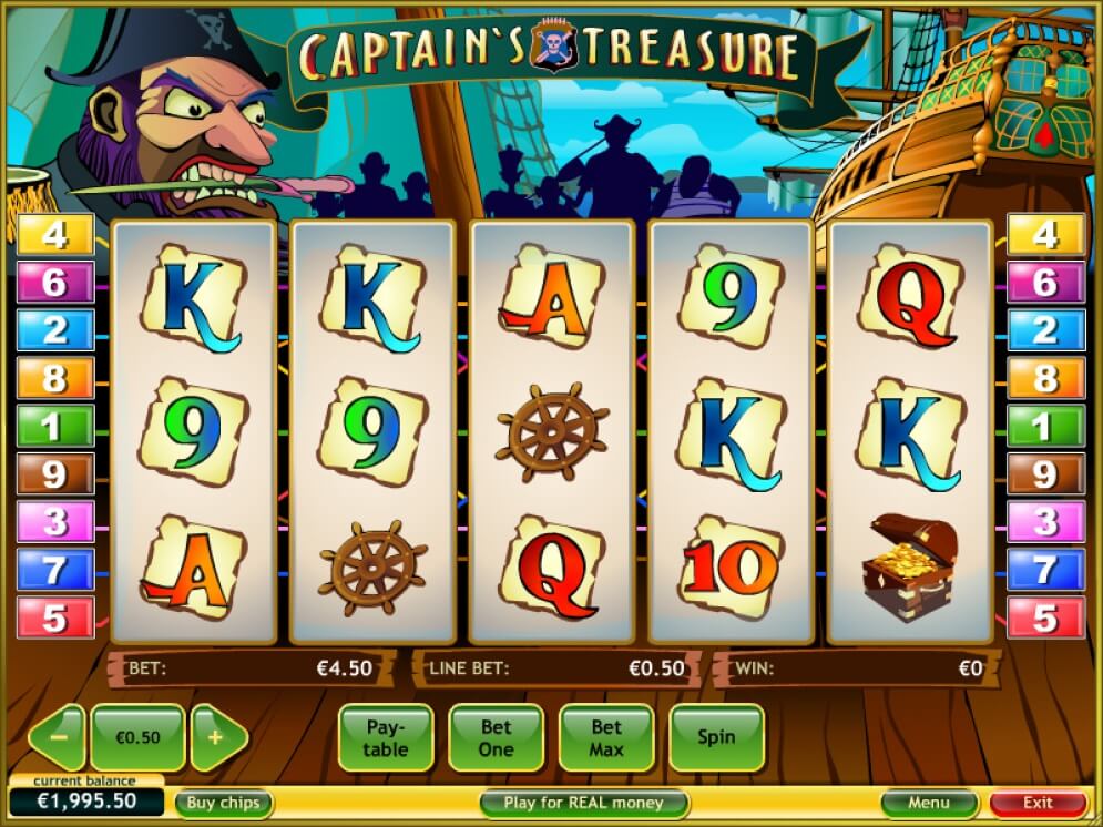 captains treasure reels