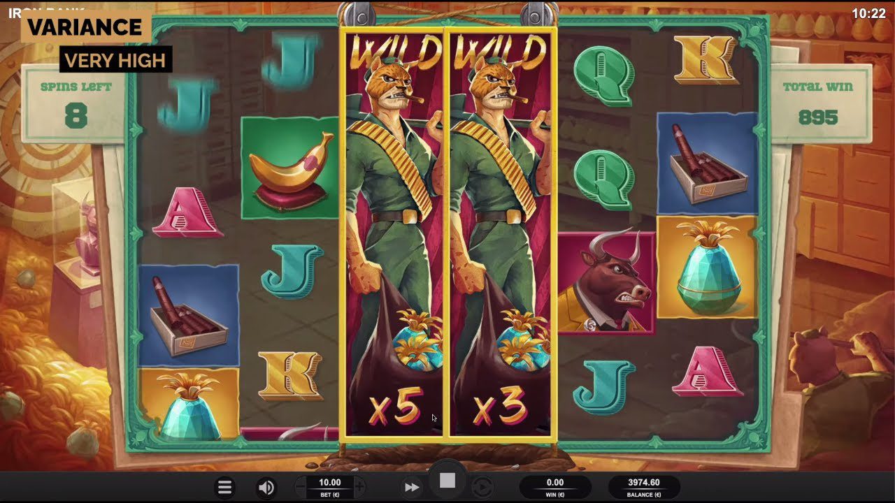 Iron Bank slot game reels